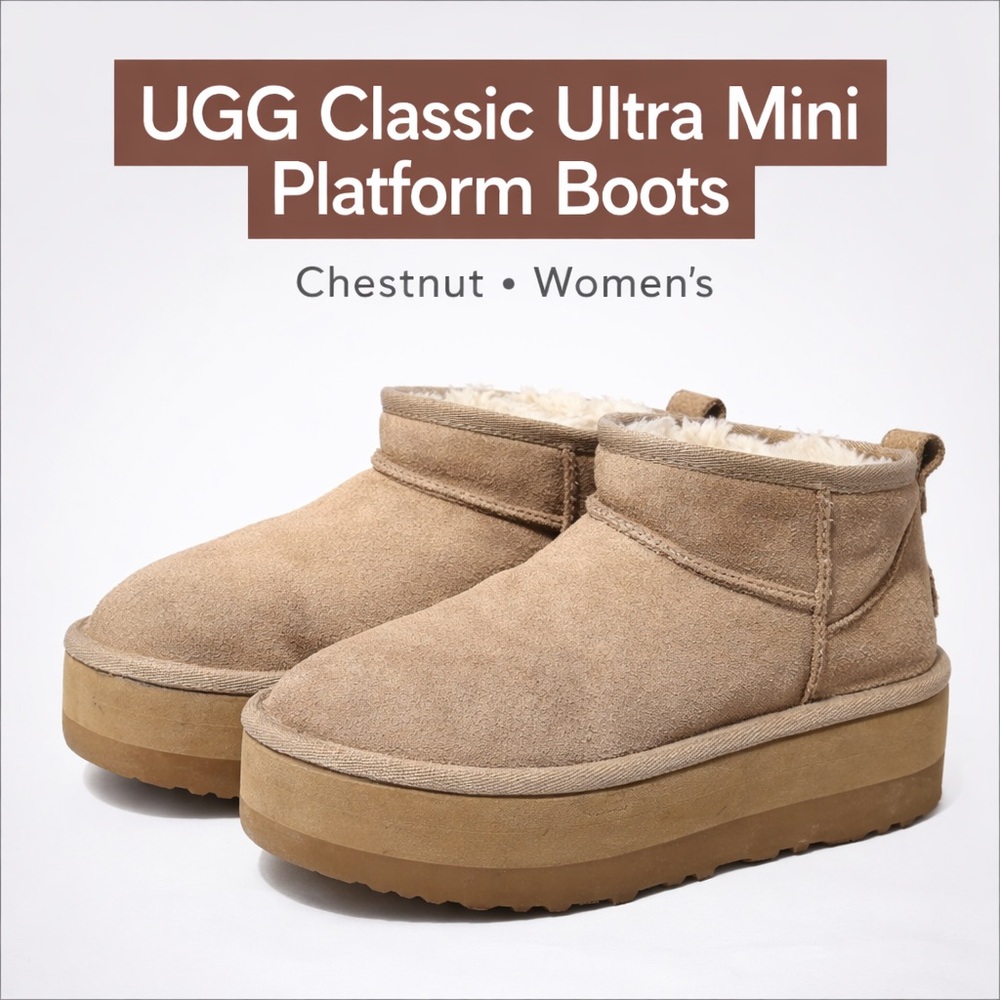 UGG Australia Classic Boots Chestnut Sheepskin Winter Boots Size 9